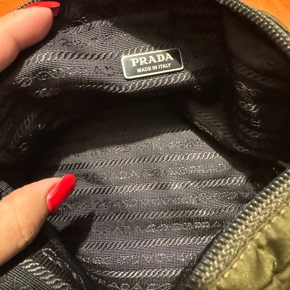 Prada Green Nylon Toiletry Bag with Logo - Picture 7 of 12